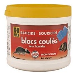 Raticide - souricide en bloc bromadiolone K-OCIDE XRSB de 240grs