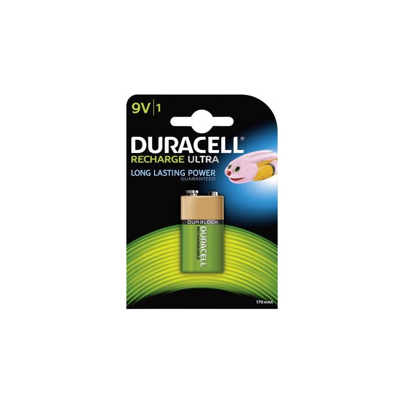 Pile rechargeable ultra DURACELL 5000394056008 de 9v - 170 mAh