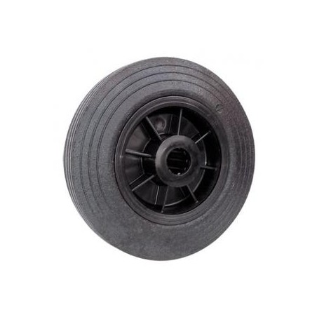 Roue Pleine En Caoutchouc Noir - Diamètres 80 à 250mm, Roulement à Rouleaux, Pour Chariot Et Meuble