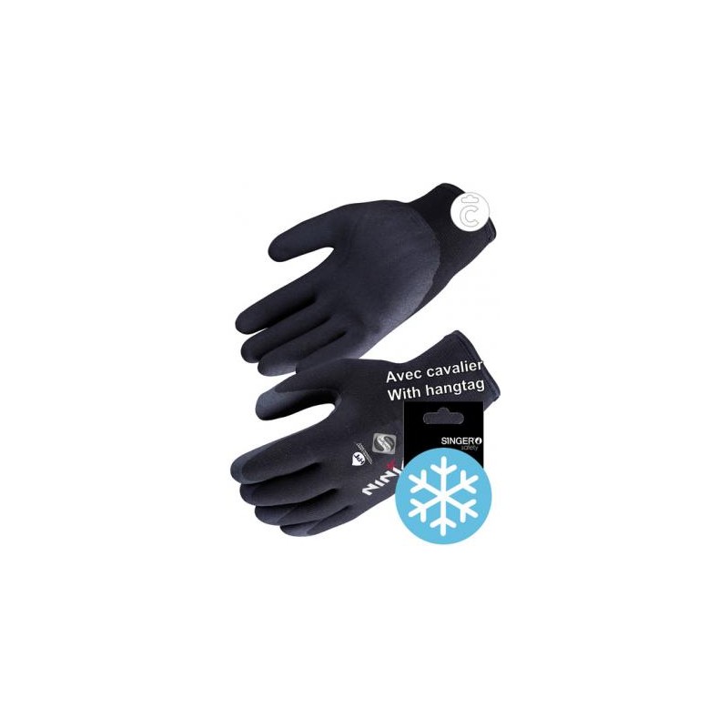 Ninja Gants de glace Noir Taille L : : Outils et Bricolage