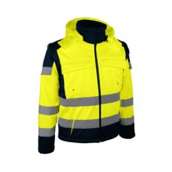 Veste softshell 2 en 1 hivi jaune fluo/marine SINGER VILMA02 taille M