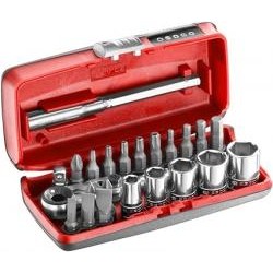 Coffret cliquet 1/4" tête...