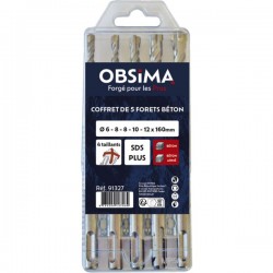 Coffret de 5 forets béton 4...